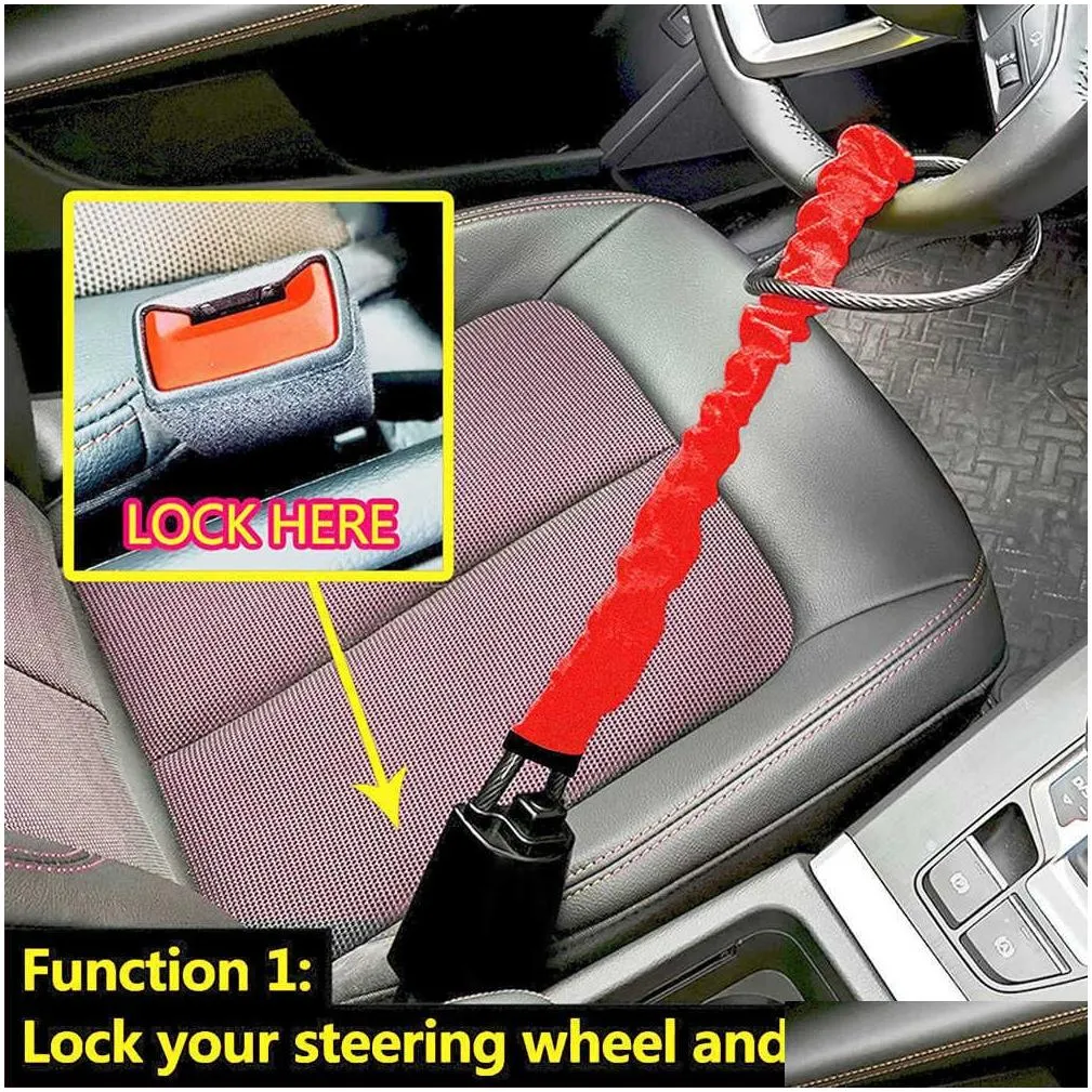 Other Interior Accessories New Car Lock Top Mount Steering Wheel Anti Theft Security With Keys Anti-Theft Devices Drop Delivery Automo Dhcpb