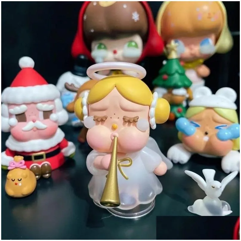 Blind Box Original Popmart Crybaby Lonely Christmas Series Mystery Action Figure Kawaii Baby Xmas Home Decoration Gift Toys Sad Drop Dh0Zl