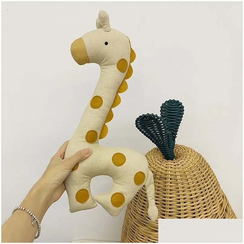 Plush Pillows & Cushions P Pillows Cushions Ins Baby Animal Toys Stuffed Doll Cartoon Chicken Giraffe Goose Toy For Kids Children Birt Dhn16