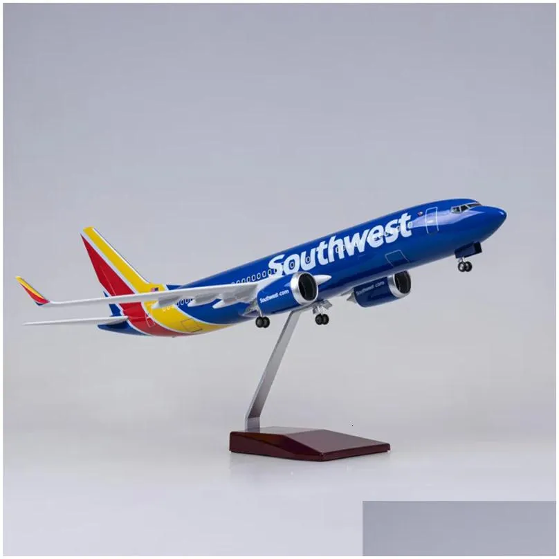 Aircraft Modle 1/85 Ratio 47Cm 737-700 B737-700 Southwest Airlines W Smooth Wheel Die-Casting Plastic Resin Model Toy Drop Delivery Dhh7U