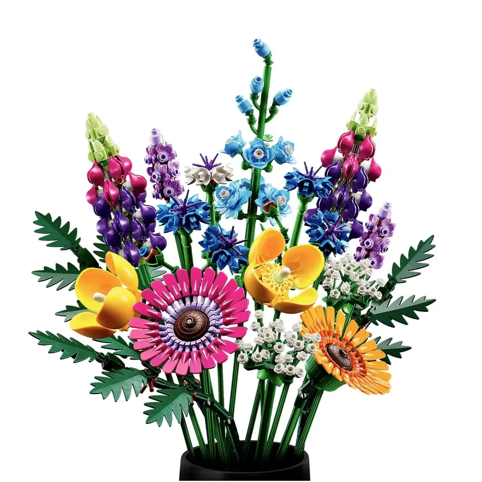 Blocks Wildflower Bouquet Compatible 10313 Artificial Flowers Constructor Botanical Piece For Anniversary Birthday Drop Delivery Dhow6