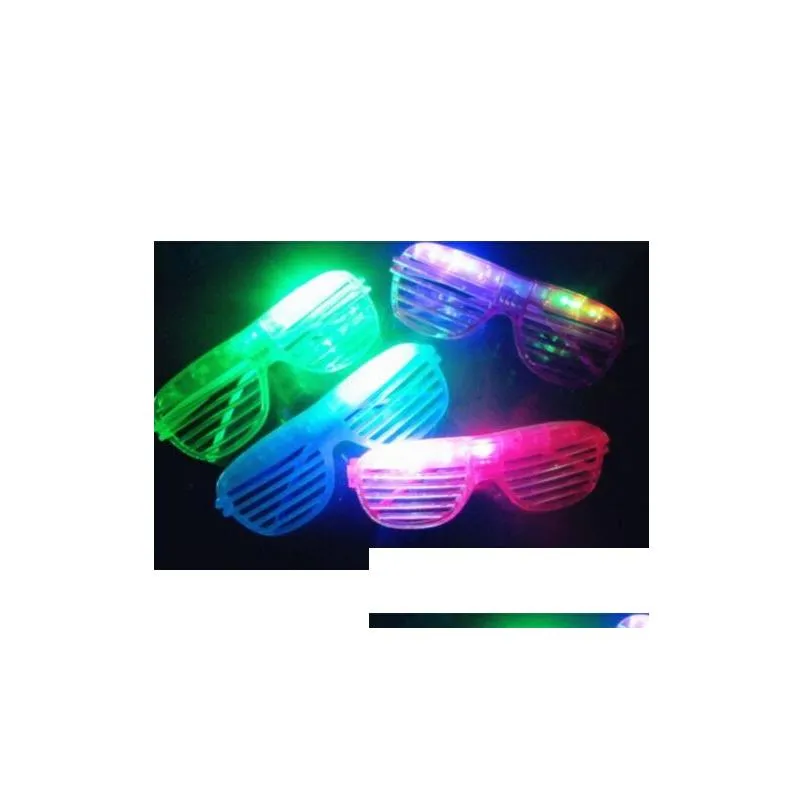 Eyeglass Frame 10Pcs/Lot Flashing Party Led Light Glasses For Christmas Birthday Halloween Decoration Supplies Glow Drop Delivery Heal Dhh2R