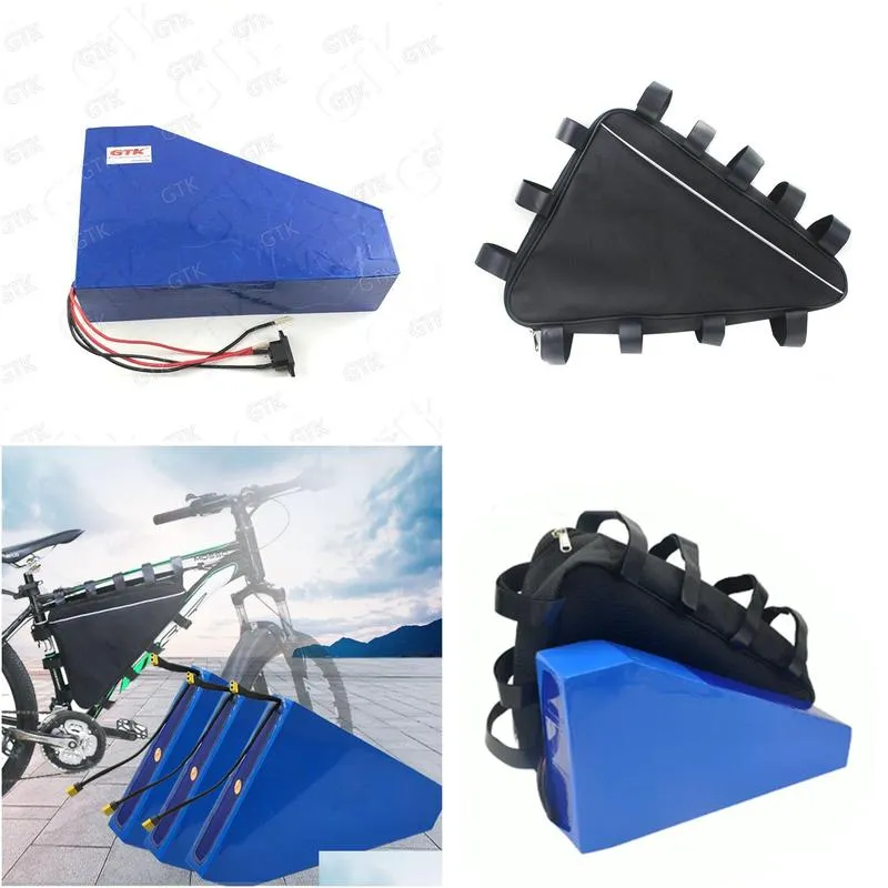 Batteries 52V 60V 72V Electric Motorcycle Ebike Triangle Battery Pack 20Ah Deep Cycle 21700 Lithium Cells For 1500W 2000W 3000W E-Scoo Dh5Ks