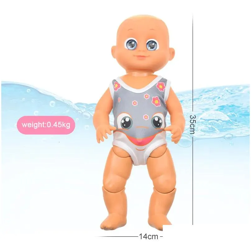 Bath Toys Baby Swimming Doll Waterproof Pool Water Games Partner Education Smart Electric Joint Movable Kid Girl Boys Drop Delivery Dhe8F