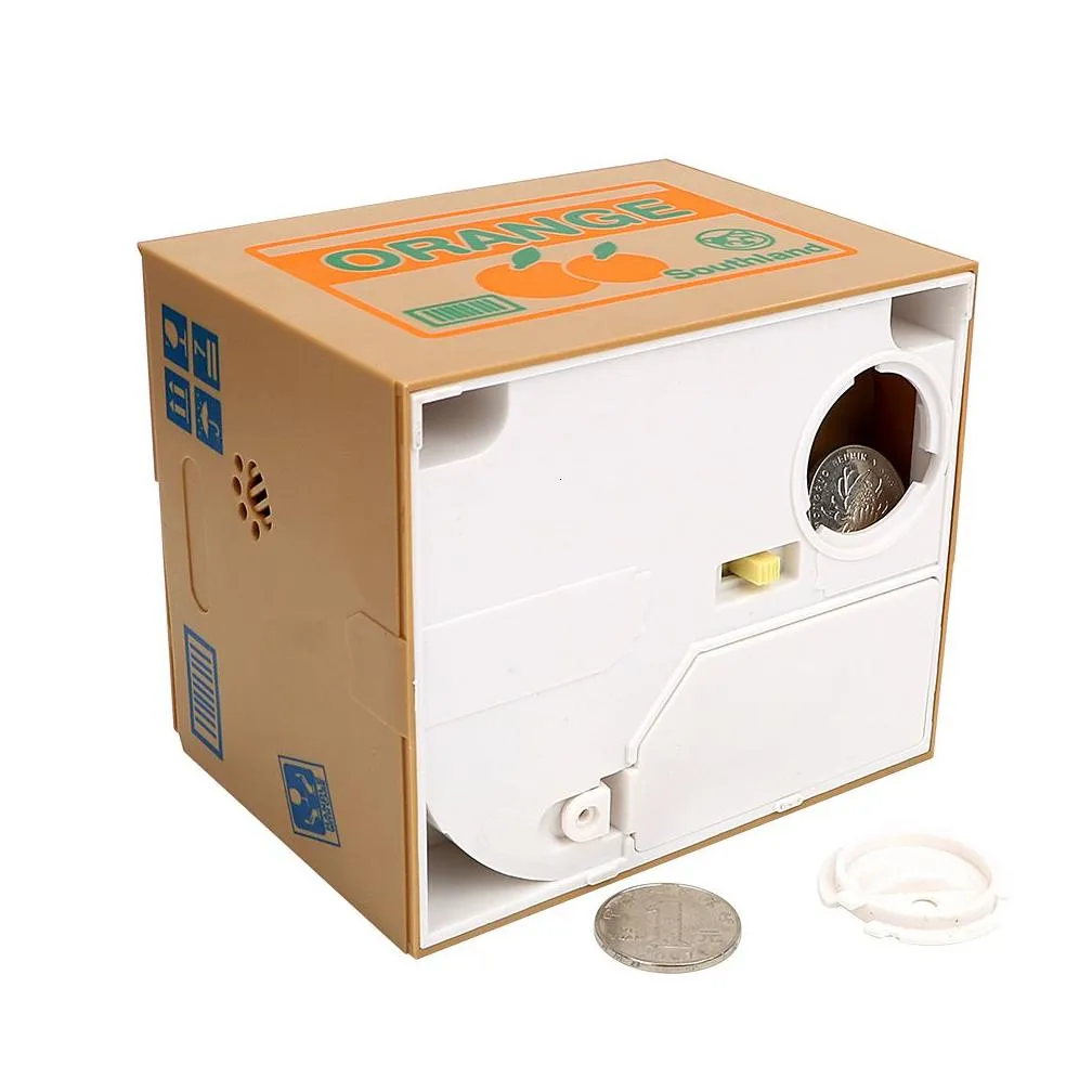 Storage Boxes & Bins Storage Boxes Bins Zk30 Mated Panda Catdog Steal Coin Bank Money Saving Box Electronic Piggy Banks Kids Gift Home Dhyb9