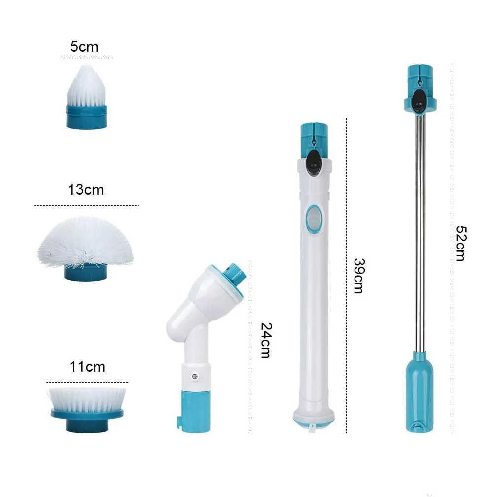 Cleaning Brushes Bathtub Tile Brush Kitchen Bathroom Sink Gadget Electric Spin Cleaner 3In1 Wireless Housework Drop Delivery Dhzln