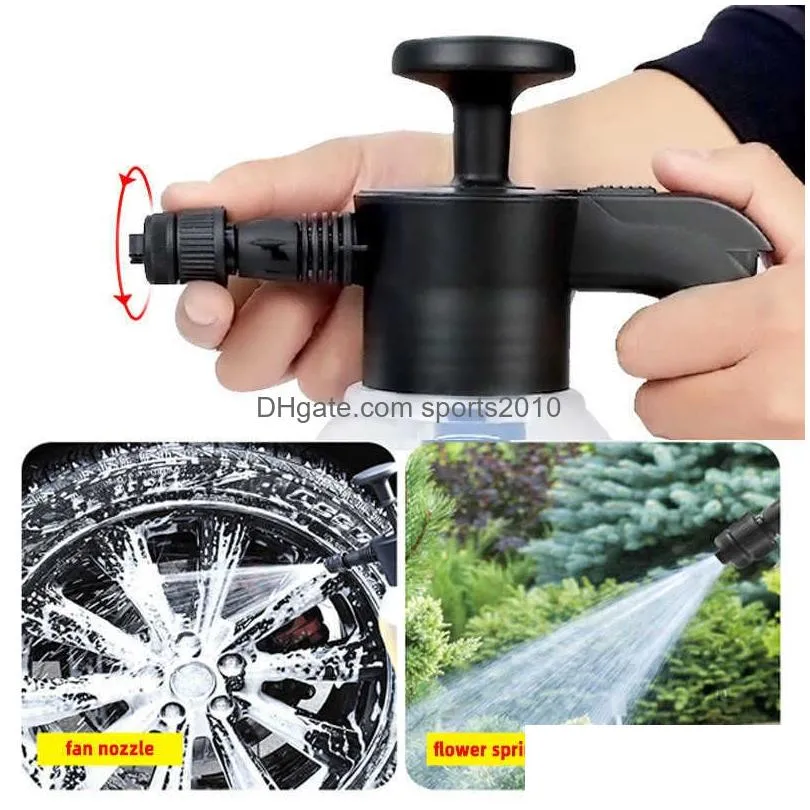 Water Gun & Snow Foam Lance New 2L Car Wash Watering Can Cleaning High Pressure Hand Spray Foam Sprayer Garden Sprinkler For Tool Drop Dhzmv