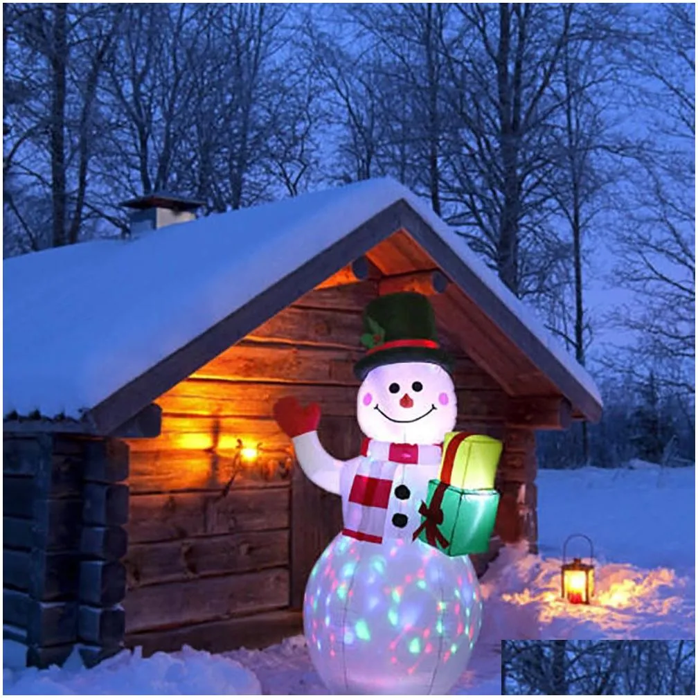 Christmas Decorations 1.5M Nt Inflatable Snowman Led Glowing 1.8M Navidad Inflable Santa Claus Party Year Xmas 221123 Drop Delivery Dhln4