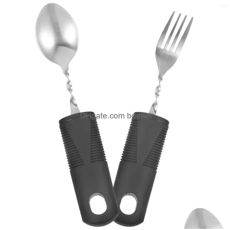 Forks Bendable Fork And Spoon Elderly Adaptive Utensils Portable Cutlery Tableware The Tool Indoor Disabled Kit People Big Convenient Dhhsw