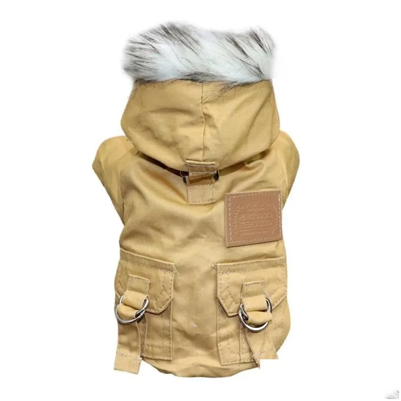 Dog Apparel Clothes Winter Puppy Pet Coat Jacket For Small Medium S Thicken Warm Chihuahua Yorkies Hoodie Pets Clothing 220923 Drop D Dh7Sj