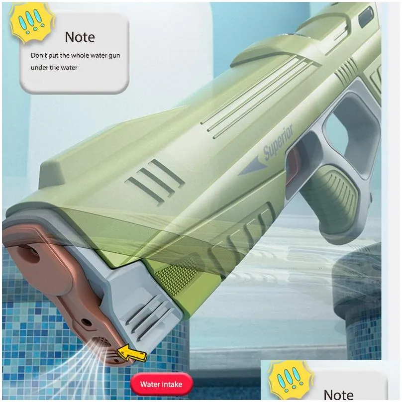 Gun Toys Fly Electric Matic Powerf Water Portable Childrens Summer Beach Outdoor Combat Fantasy Toy 230710 Drop Delivery Dhdei