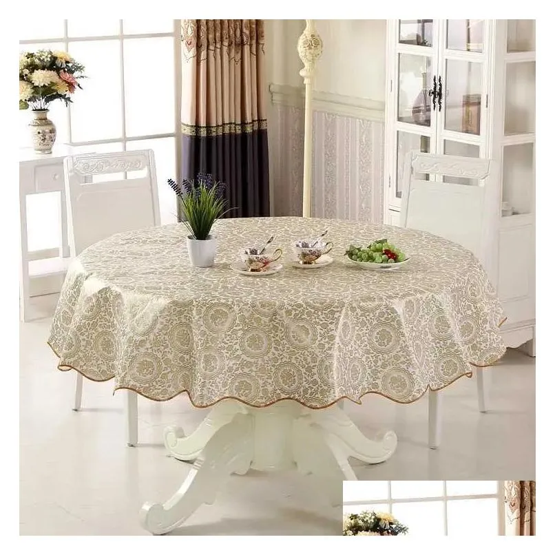 Table Cloth Waterproof Oilproof Wipe Clean Pvc Vinyl Tablecloth Dining Kitchen Table Er Protector Oilcloth Fabric Ering 210626 Drop De Dhamd