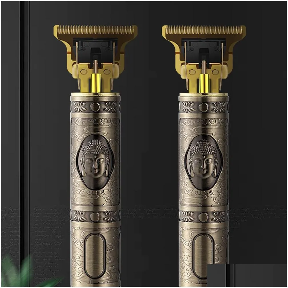 Clippers & Trimmers Professional Electric Hair Trimmer Vintage T9 0Mm Clipper Barber Beard Cutting Hine For Man Drop Delivery Health B Dhzew