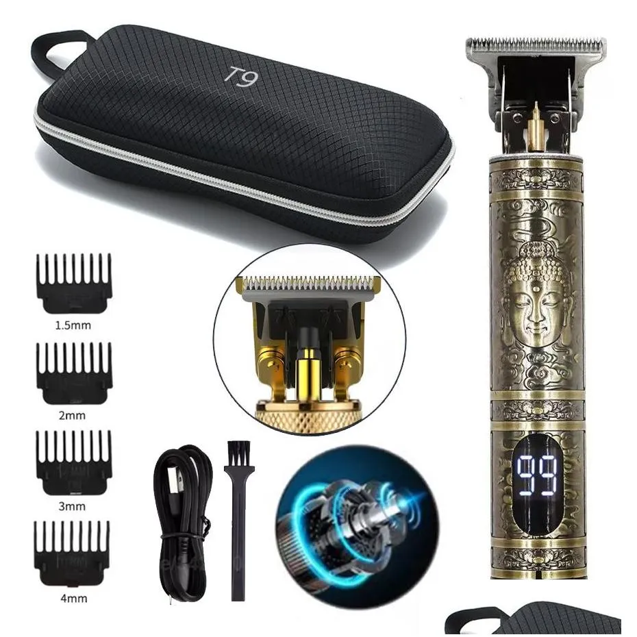 Electric Shavers Sample For Men Professional Cutting Shaving Hine Cordless Vintage T9 Hair Trimmer Man 230825 Drop Delivery Dhi1H