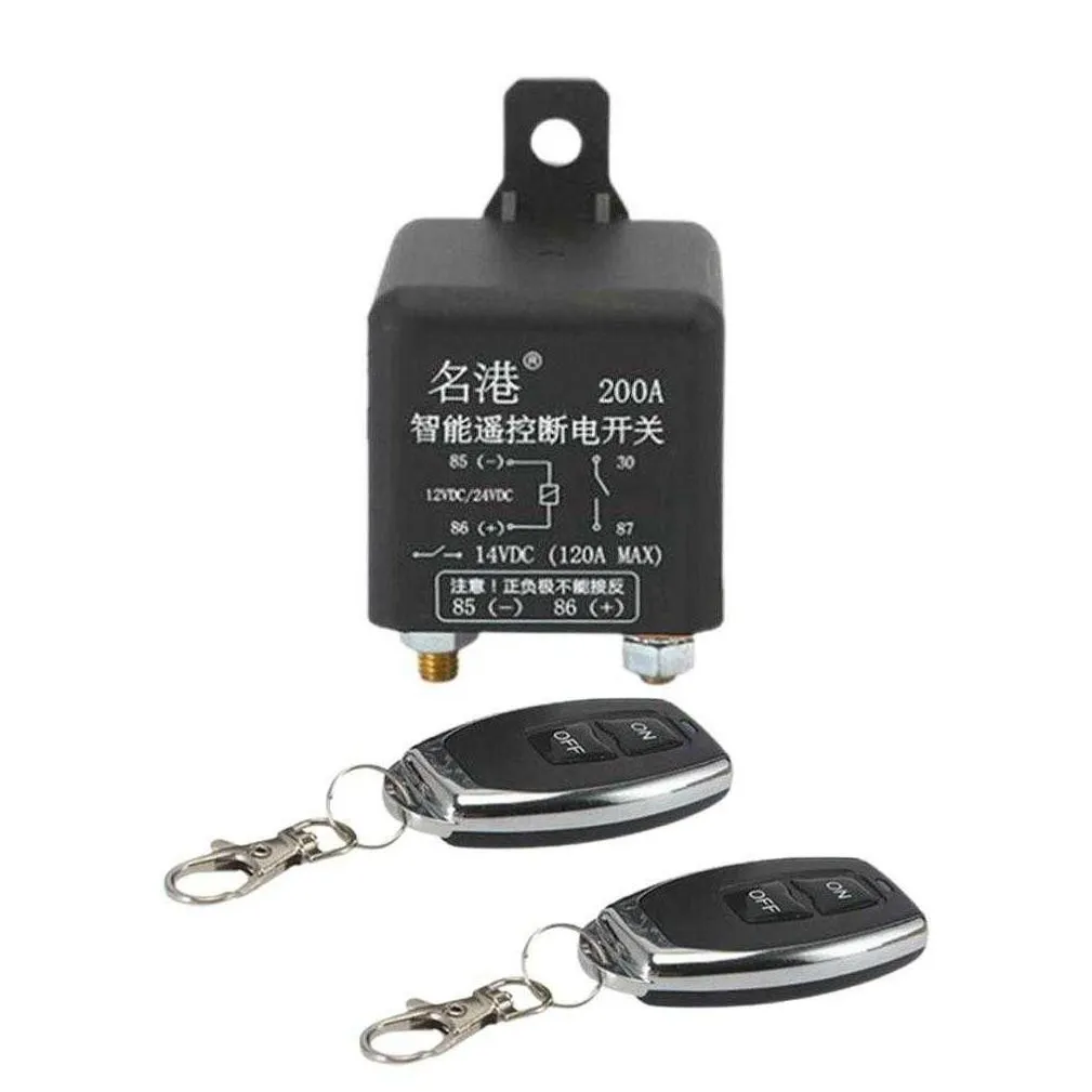 Other Auto Parts New Battery Switch Relay 12V Remote Control Disconnect Cut Off Isolator Anti-Theft With Fobs Drop Delivery Automobile Dhdcm