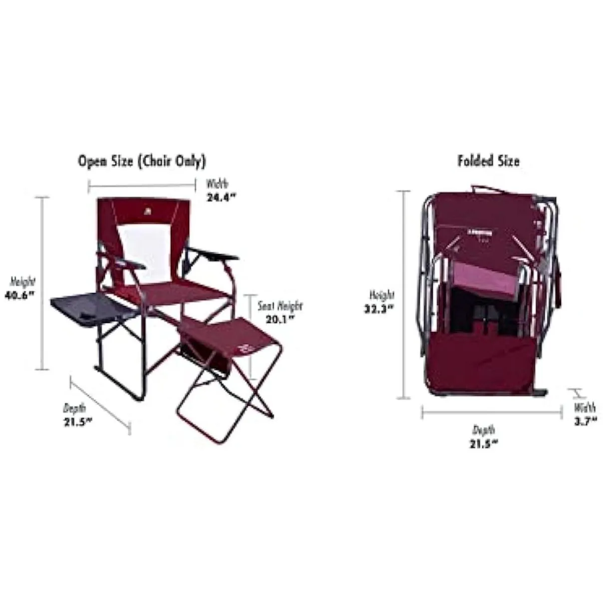 Camp Furniture Gci Outdoor 3 Position Reclining Director S Chair Side Table And Ottoman Drop Delivery Sports Outdoors Camping Hiking H Dhmvy