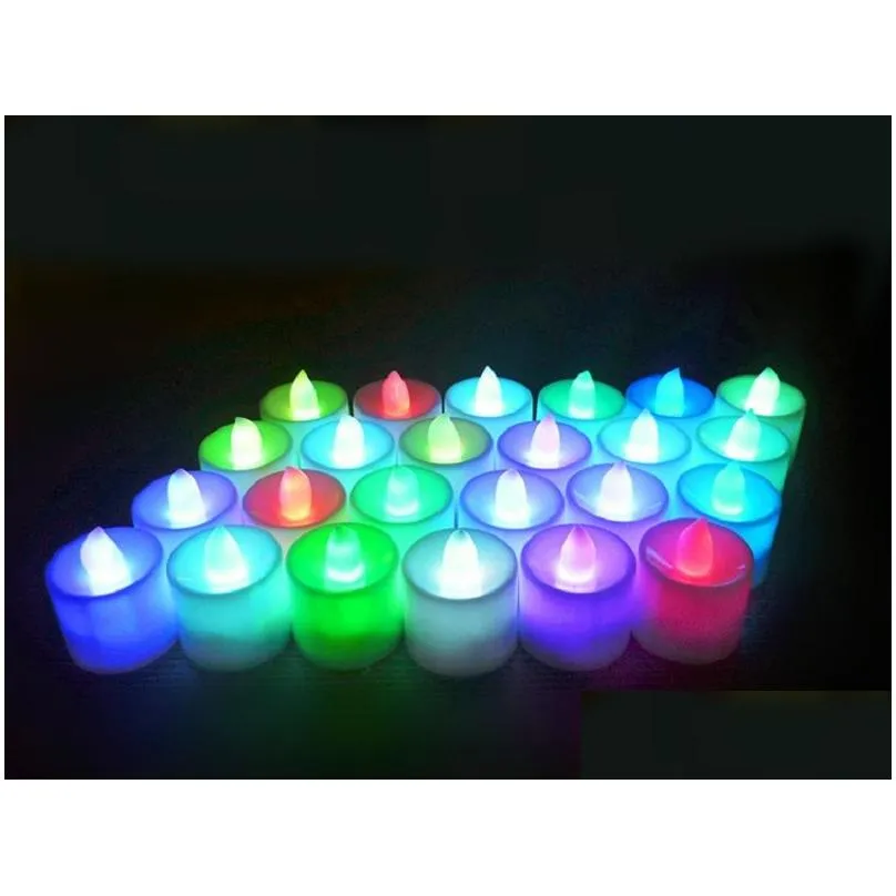 Led Poms, Cheer Items Bright White Tea Lights Battery Operated Led Crystal Flicker Flameless Wedding Birthday Party Christmas Decorati Dhzfe