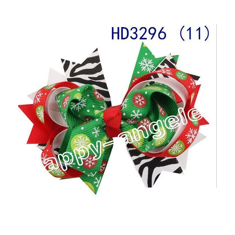 Headband 12Pcs 4.5Inch Christmas Design Hair Flowers Children Headwear Kids Hairpin Girls Clips Baby Accessories Hd3296 Drop Delivery Dhqoh