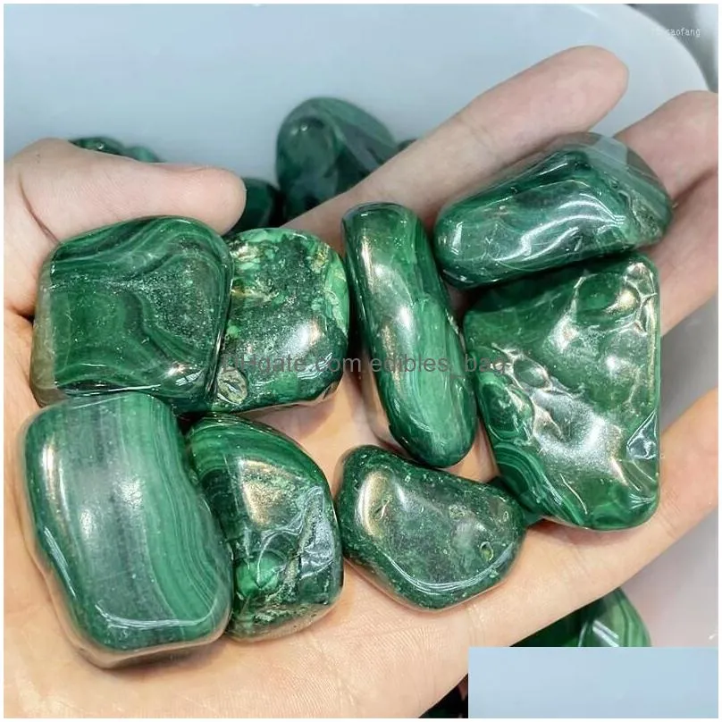 decorative figurines 500mg high-quality natural malachite tumbled stones crystal reiki healing gemstone mineral home room decoration