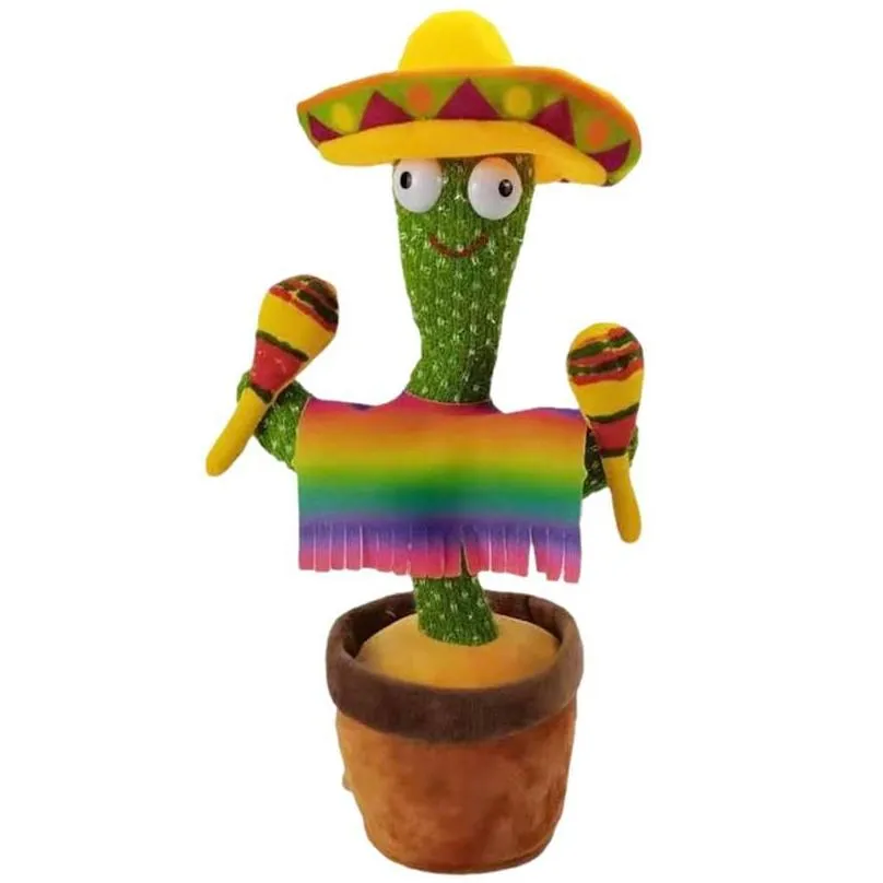 Baby Music & Sound Toys 55%Off Dancing Talking Singing Cactus Stuffed P Toy Electronic With Song Potted Early Education Toys For Kids Dhliy