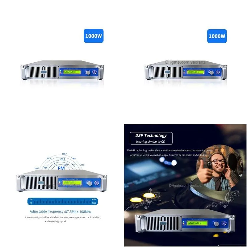 yxht-1 1kw fm transmitter 1000w stereo broadcast equipment for school church radio stations