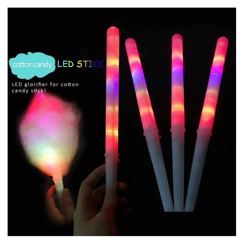 Led Light Sticks Led Marshmallow Stick Glow Party Concert Christmas Luminous Childrens Light Colorf Color-Changing Plastic Flashing Cl Dhzn4