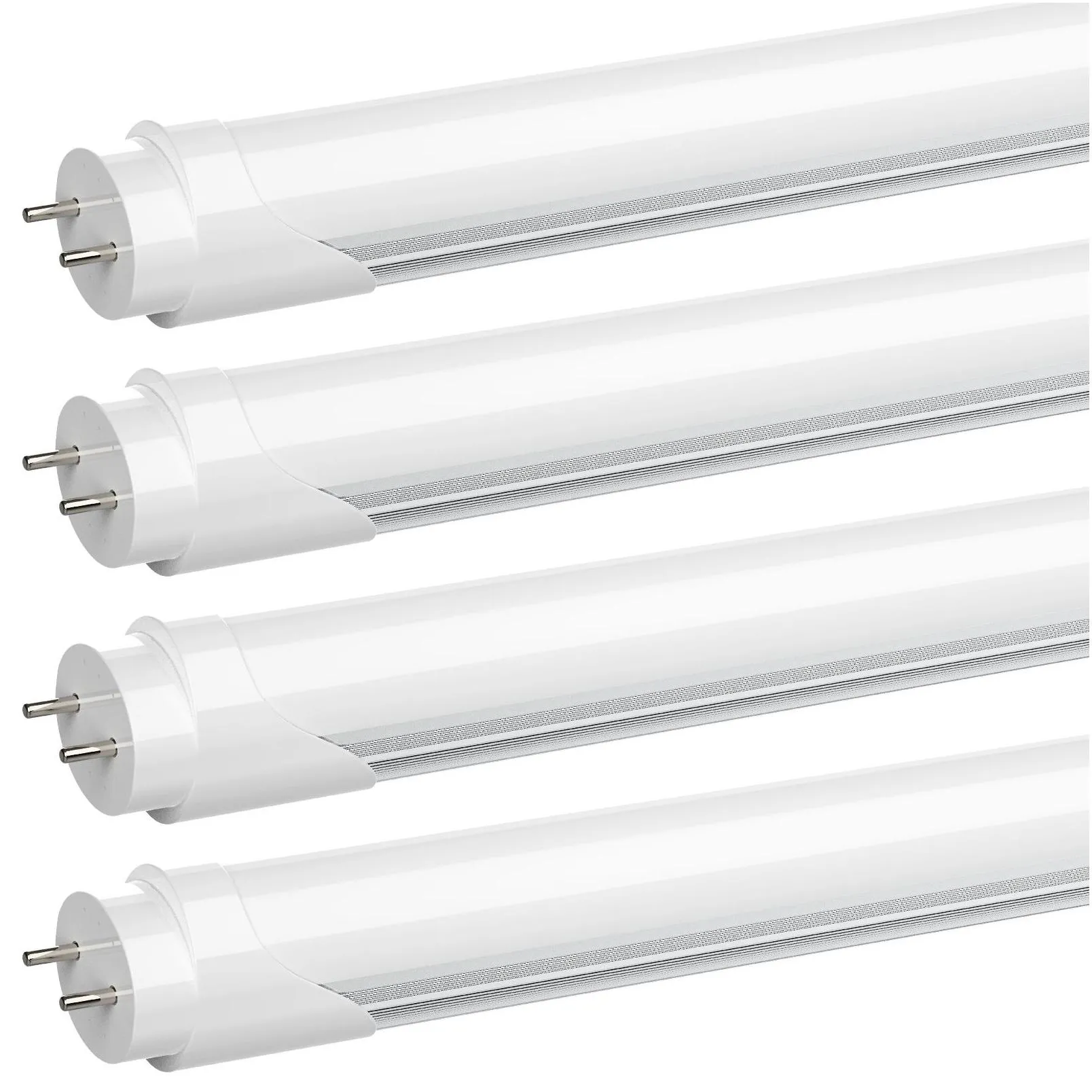 Led Tubes Stock In Us 4Ft Led Tube 28W Dural Row Warm Cool White 1200Mm 1.2M Smd2835 192Pcs Super Bright Fluorescent Bbs Ac85-265V Dro Dhxf3