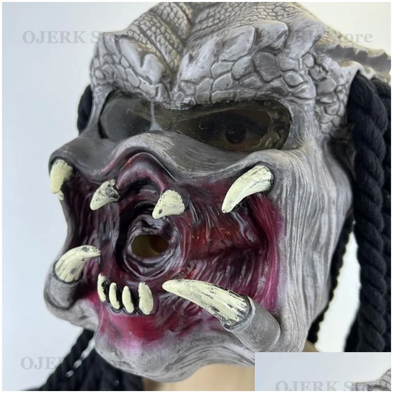 Party Masks Movie Alien Vs. Predator Mask Halloween Props Horrific Monster Average Size For Adts 220915 Drop Delivery Dhywk