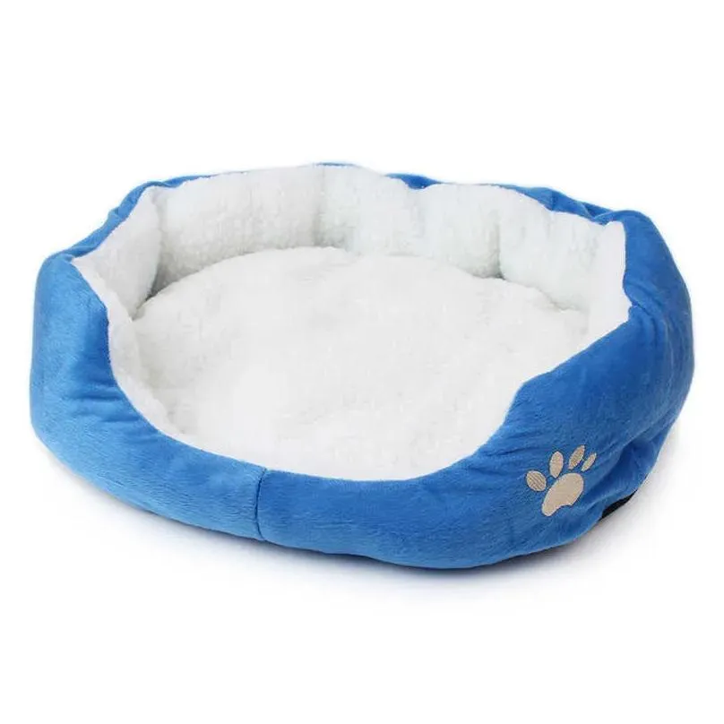 Kennels & Pens Soft Pet Bed Kennel Cashmere Warming Dog Sofa For Small Medium Slee Puppy Cushion Mat Portable Cat Supplies 211009 Drop Dhmw7