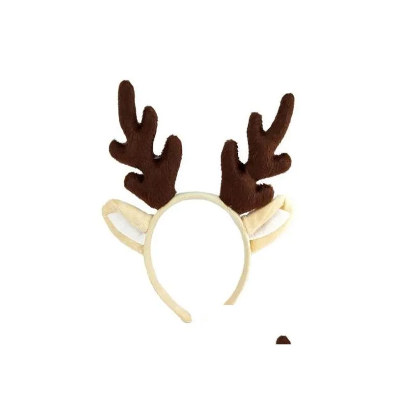 Hair Accessories Childrens Antler Headband Christmas Forest Elk Hair Accessories Sitcom Role-Playing Props Gc1504 Drop Delivery Baby, Dh624