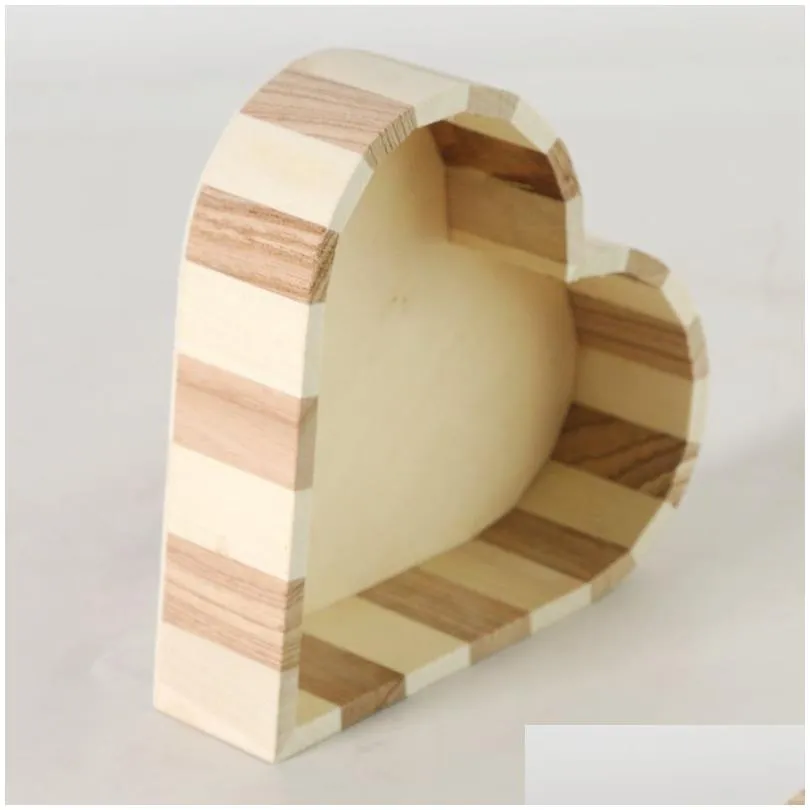 Bath Brushes, Sponges & Scrubbers Promotional Wood Heart-Shaped Gift Box 6Pcs Bath Accessory Sisal Sponge /Comb Wooden/ Mas Brush/ Spa Dh0Pm