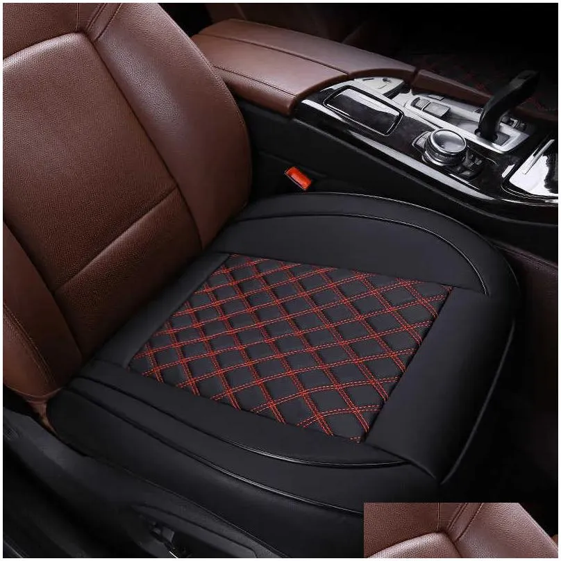 Seat Cushions New Car Seat Er Mobile Front Pu Leather Cushion Protector Mat Pad For Fit Interior Accessories Drop Delivery Automobiles Dhwzq