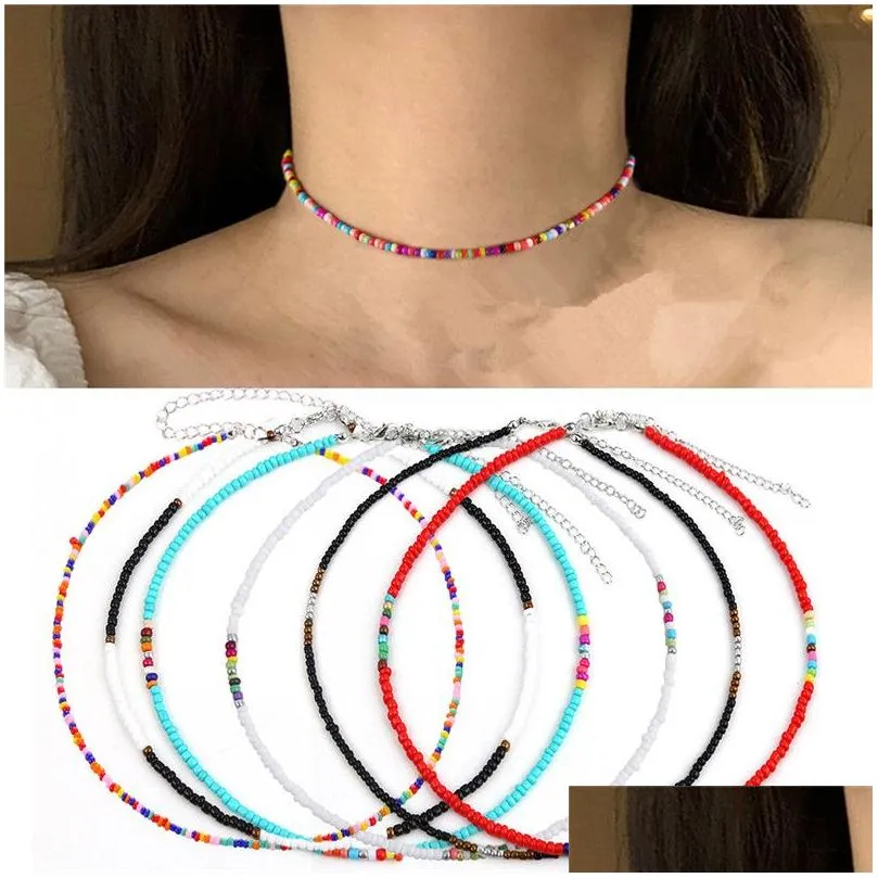 Jewelry Newest Fashion Measle Beads Bohemian Necklaces Statement Choker Collar Necklace Collier Female Maxi Women Jewelry Drop Deliver Dhp6I