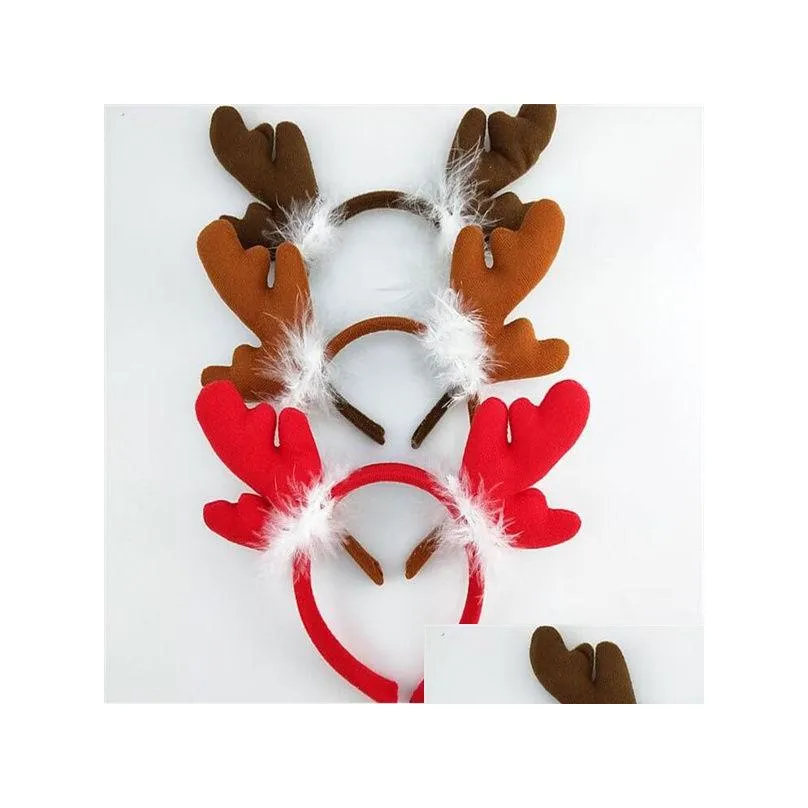 Hair Accessories Childrens Antler Headband Christmas Forest Elk Hair Accessories Sitcom Role-Playing Props Gc1504 Drop Delivery Baby, Dh624