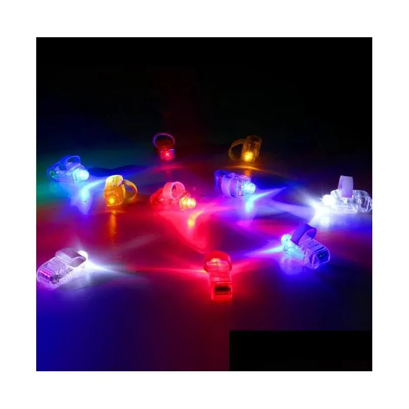 Led Gloves Christmas Decoration Led Finger Lamp Gloves Fingers Ring Light Glow Laser Beams Flashing Lights Festival Party Flash Kid Ra Dhrfd