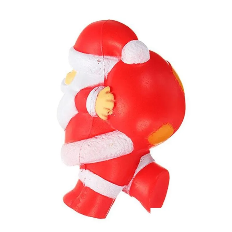 Decompression Toy Jumbo Kawaii Squishy Slow Rising Christmas Father Santa Claus Phone Strap Soft Sweet Bread Cake Scented Kids Toys Dr Dhl7C