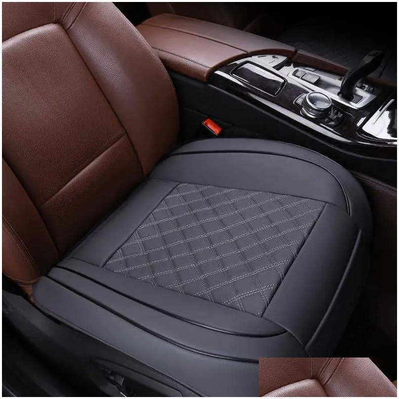 Seat Cushions New Car Seat Er Mobile Front Pu Leather Cushion Protector Mat Pad For Fit Interior Accessories Drop Delivery Automobiles Dhaom
