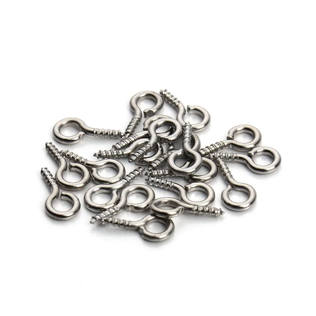 Pins & Needles 600Pcs/Lot Sier Tone Small Tiny Mini Eye Pins Eyepins Hooks Eyelets Threaded 8Mm Drop Delivery Jewelry Jewelry Findings Dhqbg