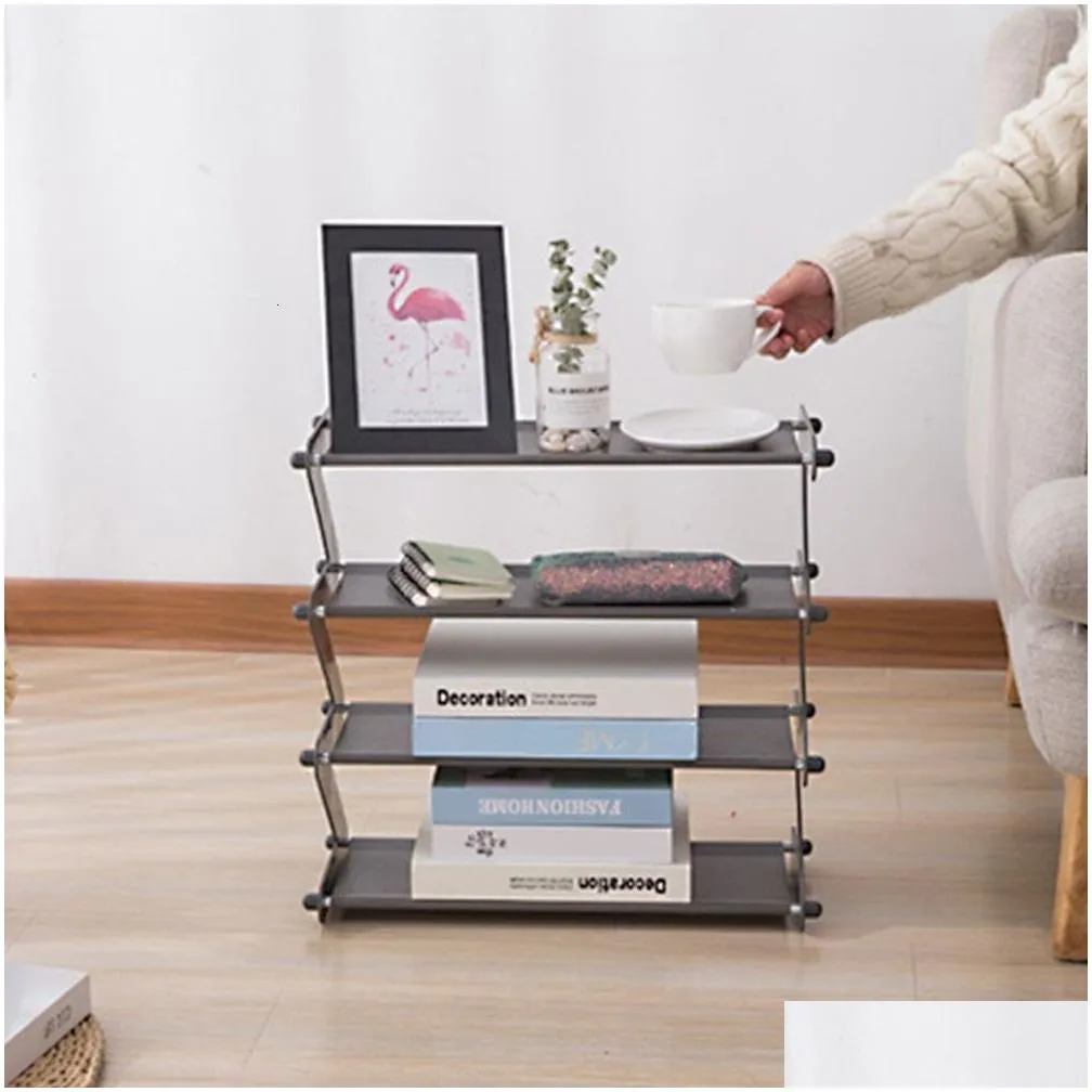 Storage Holders & Racks Storage Holders Racks 1Pcs Tier Z-Shaped Shoes Rack Shelf Organizer Holder Door Removable Mti-Layer Cabinet Fu Dh15X