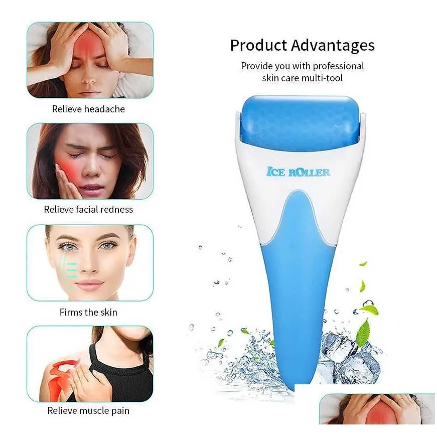 Other Makeup Micro Needle Facial Roller Face Cool Ice Masr Skin Lifting Tool Lift Mas Anti-Wrinkles Pain Relief Care Drop Delivery Hea Dh6St