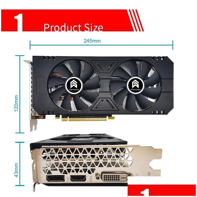 Graphics Cards Computer Card Original Chip Rtx2060 6Gb 192Bit Ddr6 Vga Video Dual Fans For Nvidia Rtx Pc Gamesgraphics Cardsgraphics Dhxpe