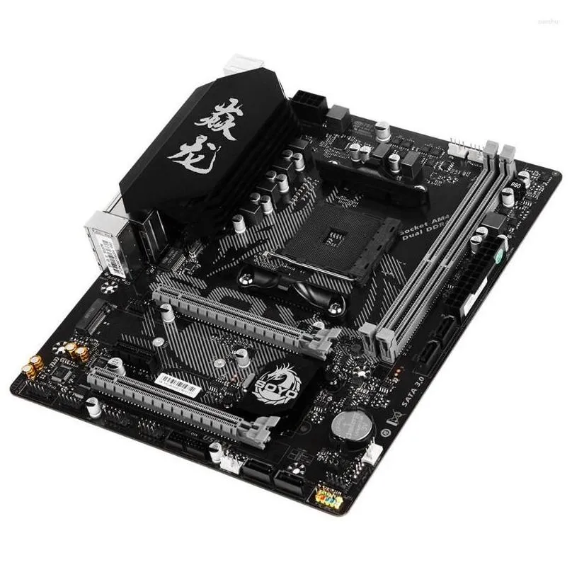 Motherboards Soyo B550M Motherboard Kit And Processor Memory Ryzen 5 5600 Cpu Rgb Lighting Ram Ddr4 16Gbx2 3200Mhz For Desktop Drop D Dh8Ix