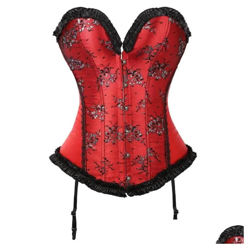 Bustiers & Corsets Bustiers Corsets Corset For Woman Y Waist Trainer And Lace Up Flower Top Wedding Lingerie Overbustbustiers Drop De Dhoep