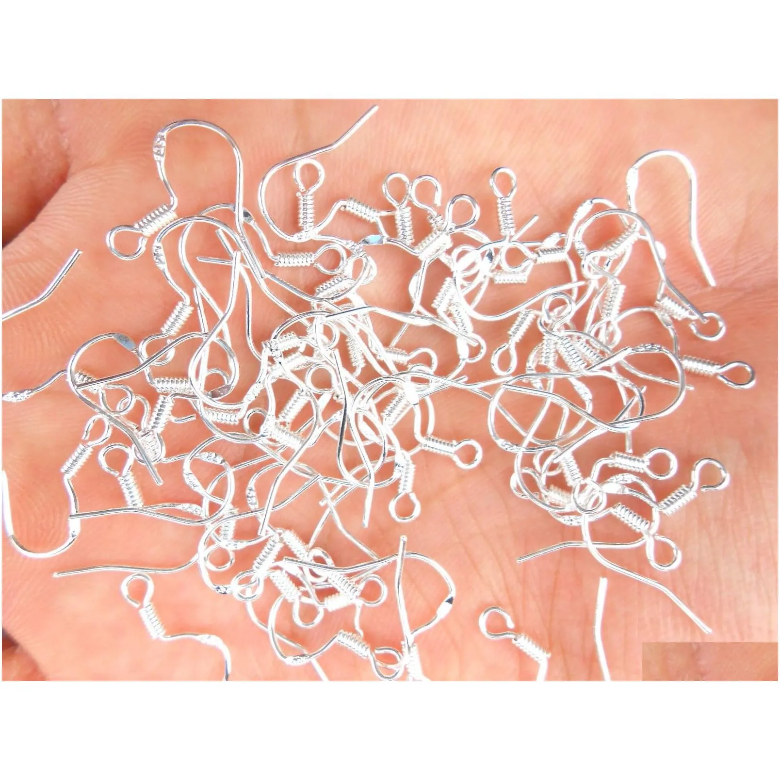 Clasps & Hooks 30Pcs Start 925 Sterling Sier Diy Earring Hooks Jewelry Making Ear Wire 18Mm Drop Delivery Jewelry Jewelry Findings Com Dhyur