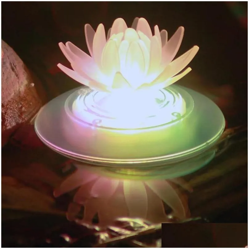 Other Lights & Lighting Rgb Solar Floating Led Lights Color Change Lotus / Frog Shape Outdoor Swimming Pool And Garden Water Decoratio Dhr7A