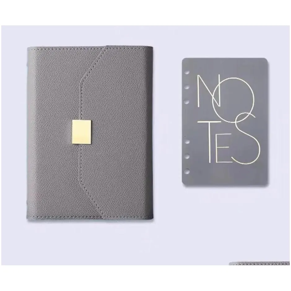 Notepads Wholesale Notepads A5 A6 Pu Leather Diy Binder Notebook Journal Agenda Planner Paper Er Organizer Loose Leaf Diary Notepad Of Dh7Vm