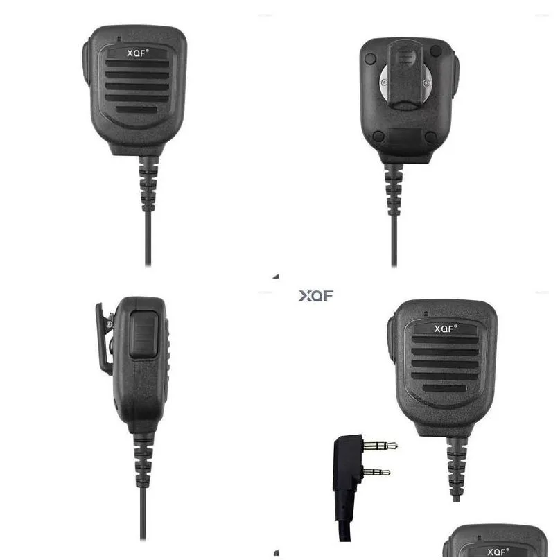 walkie talkie xqf hand microphone sm109 shoder ip67 waterproof mic for baofeng uv-5r uv-5re tk-370 two way drop delivery dhkwv