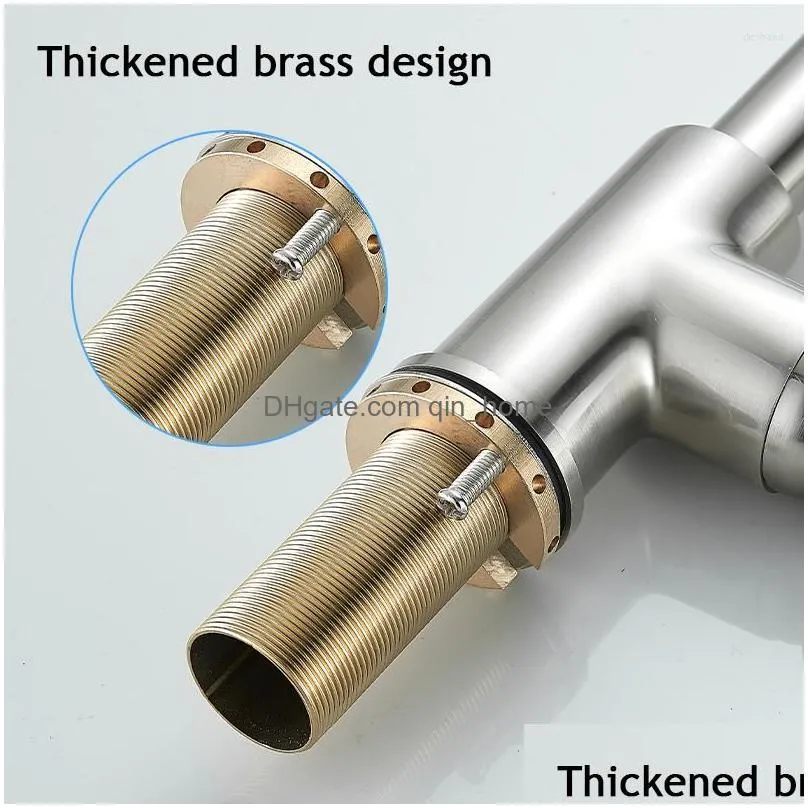 kitchen faucets faucet commercial solid brass single handle pull out sprayer spring sink brush nikcel