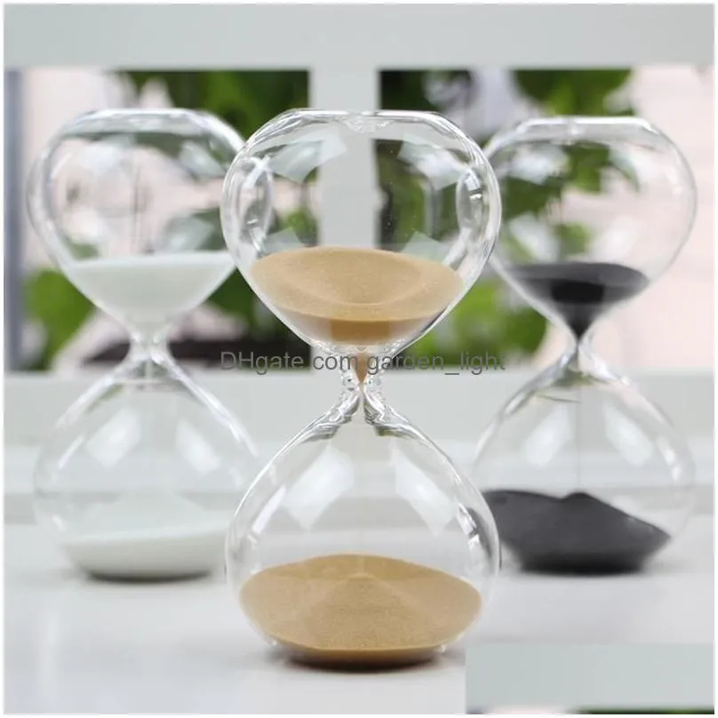 clocks accessories other 10 color glass hourglass sand timer fashion home decor birthday 3/5 minute love valentines day gift ampulheta