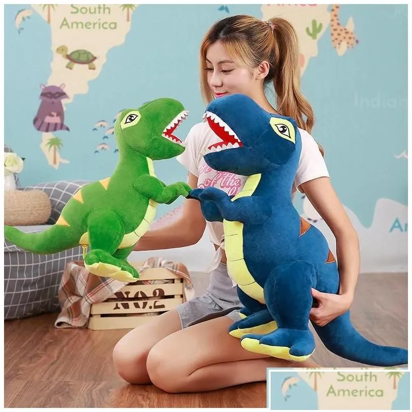 stuffed plush animals 45160cm cartoon dinosaur toy tyrannosaurus doll cute kids children birthday gifts mx200716 drop delivery toys